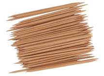 Knutsellatjes - tandenstokers - 6 cm - hout - rond - naturel - set van 300