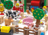 Poppenhuis - boerderij - Goki - met accessoires - hout - per set
