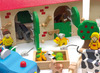 Poppenhuis - boerderij - Goki - met accessoires - hout - per set