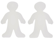 Knutselpapier - kinderfiguur - blanco - set van 36