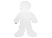 Knutselpapier - kinderfiguur - blanco - set van 36