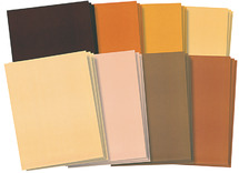 Tekenpapier - gekleurd - huidskleur - 22 x 28 cm - assortiment van 48