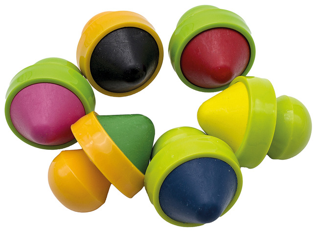 Waskrijt - easy grip - set van 6 assorti
