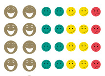 Stickers - waardeer - smileys - klein en groot - assortiment van 1080