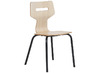 STOEL - HOUTEN KUIP - GRIPZ - VIERPOOTS - ZITHOOGTE 35 CM