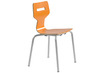 STOEL - HOUTEN KUIP - GRIPZ - VIERPOOTS - ZITHOOGTE 43 CM