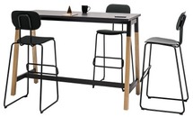 TAFEL - TOOGTAFEL - HOUTEN POTEN - 120 X 70 CM