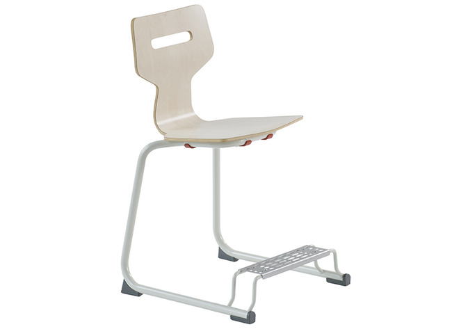 SIÈGE - GRIPZ - COQUE EN BOIS - REPOSE-PIEDS