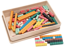 Rekenblokken - verdeling 1 cm - hout - rekenen - set van 126