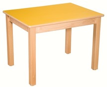 Tafel met gekleurd tafelblad - rechthoekig 120x60 cm