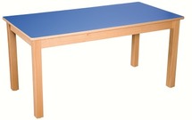 TAFEL - GEKLEURD TAFELBLAD - RECHTHOEKIG 120 X 80 CM