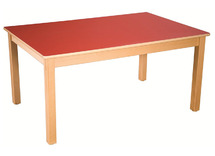 TAFEL - GEKLEURD TAFELBLAD - RECHTHOEKIG 120 X 80 CM