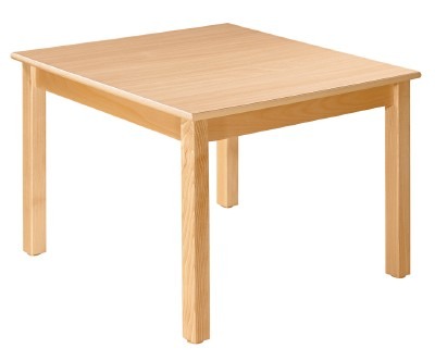 Tafel - Standaard - Vierkant 80 X 80 Cm - 40 cm - blad beuk - per stuk