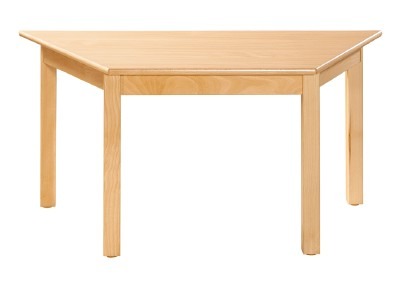 Tafel - Standaard - Trapezium 120 X 60 Cm - 40 cm - blad beuk - per stuk