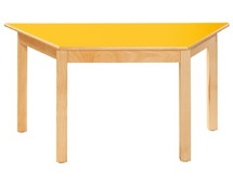 TAFEL - GEKLEURD TAFELBLAD - TRAPEZIUM 120 X 60 CM
