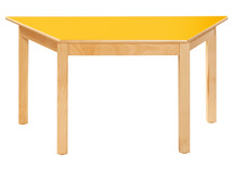 TAFEL - GEKLEURD TAFELBLAD - TRAPEZIUM 120 X 60 CM