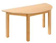 Tafel - Standaard - Halfrond 120 X 60 Cm - 40 cm - blad beuk - per stuk