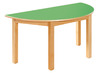 TAFEL - GEKLEURD TAFELBLAD - HALFROND 120 X 60 CM