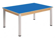 TAFEL - METALEN VERSTELBARE POTEN - RECHTHOEKIG 120 X 80 CM