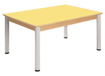 TAFEL - METALEN VERSTELBARE POTEN - RECHTHOEKIG - 80 X 60 CM