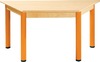 TAFEL MET METALEN POTEN - TRAPEZIUM 120X60 CM