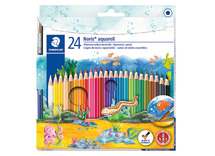 Potloden - aquarelpotloden - Staedtler Noris Aquarell - zeskantig - set van 24 assorti