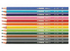 Potloden - kleurpotloden - Stabilo GREENcolors - zeshoekig - dun - etui - set van 12
