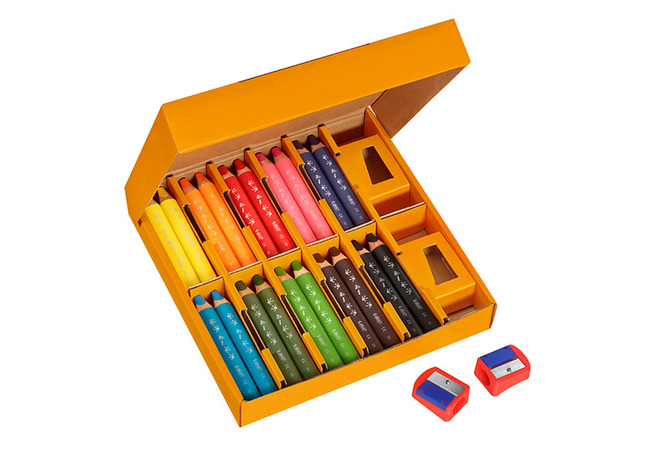 Potloden - waspotloden - BIC Kids Multisurface - met 2 slijpers - set van 40