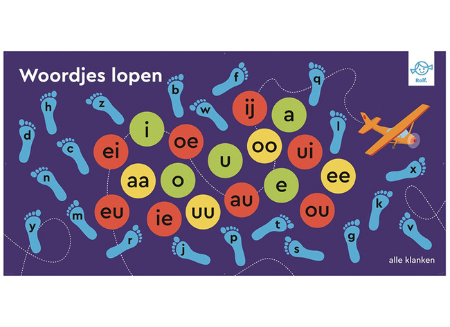 Spel - taalspel - Rolf - Mat Woordjes lopen - 100 x 200 cm - vinyl - per spel