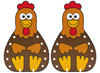 Motoriekborden - Handige Handen - kip - fijne motoriek - set van 2