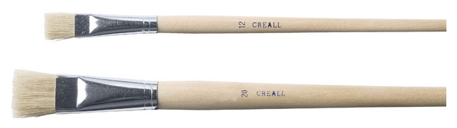 Penselen - Creall - plat - korte steel - nr. 24 - set van 12
