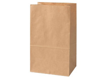 Zakken - cadeau - kraft - 125 g - 10 x 17,5 cm - bruin - met handvat - set van 15
