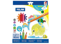 Potloden - kleurpotloden - Milan - triple - set van 12 assorti
