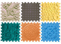 Matten - Voelpad Smart Nature - Rolf - texturen - sensorisch - PVC - set van 6 assorti