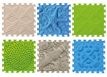 Matten - Voelpad Wild Island - Rolf - texturen - sensorisch - PVC - set van 6 assorti