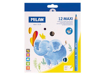 Potloden - kleurpotloden - Milan Maxi - zeshoekig - set van 12 assorti