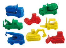 Sorteerfiguren - EDX Education - bouwvoertuigen - kunststof - set van 48 assorti