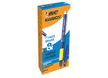 Pen - rollerpen - BIC Gel-ocity Illusion - uitwisbaar - blauw - per stuk
