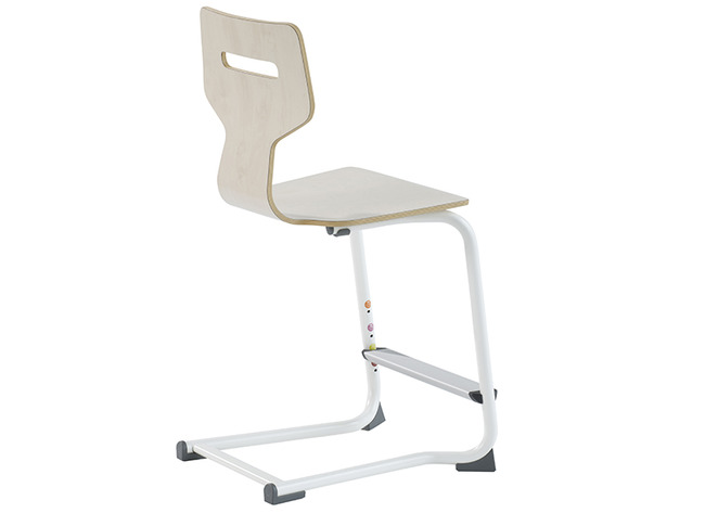 CHAISE ASSISE BOIS - GRIPZ - REPOSE-PIEDS RÉGLABLE