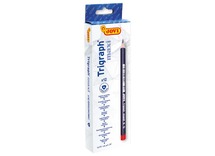Potloden - grafietpotloden - Jovi Trigraph Maxi - B - driehoekig - dik - etui - set van 12