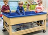 Tafel - zand- en watertafel - enkel houten frame - zonder blauwe bak - 52 cm hoog - per stuk