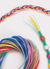 Koord - kunststof - 1,8 mm x 1 m - scoubidou - set van 100 assorti