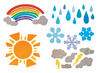 Sjablonen - Royclo - het weer - 13 x 23 cm - set van 6