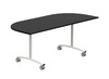 Tafels - klaptafels - Archimede - D-vorm - 180 x 80 cm - inklapbaar - verrijdbaar - per stuk