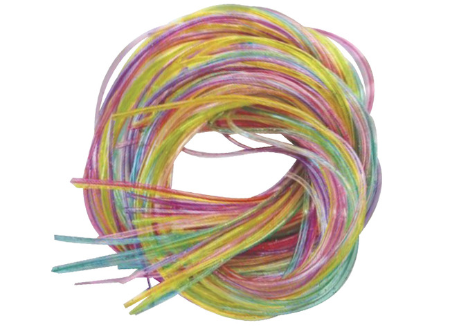Draad - scoebidoe - glitter - 1 m - set van 50 assorti