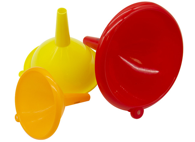 Trechters - water - zand - set van 3 assorti