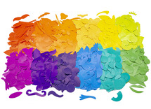 Figuren - gezicht - Roylco - karton - gekleurd - set van 1200 assorti