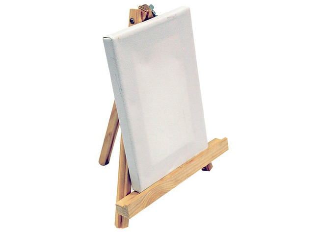 Canvas - schilderpaneel - 13 x 18 cm - met ezel - per set