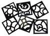 Raamfolie - figuren - Royclo - schildpad, vlinder, bloem en meer - set van 24 assorti