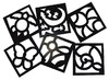 Glas - glasraam - figuren - schildpad, vlinder, bloem en meer - assortiment van 24